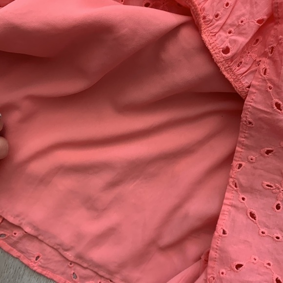 KNOX Rose Women's Pink peach Eyelet Baby Doll Dress‎ Size S NWT Summer melon - Picture 12 of 13
